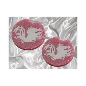 Breast Cancer Awareness USC Gamecocks Coaster Set Of 2